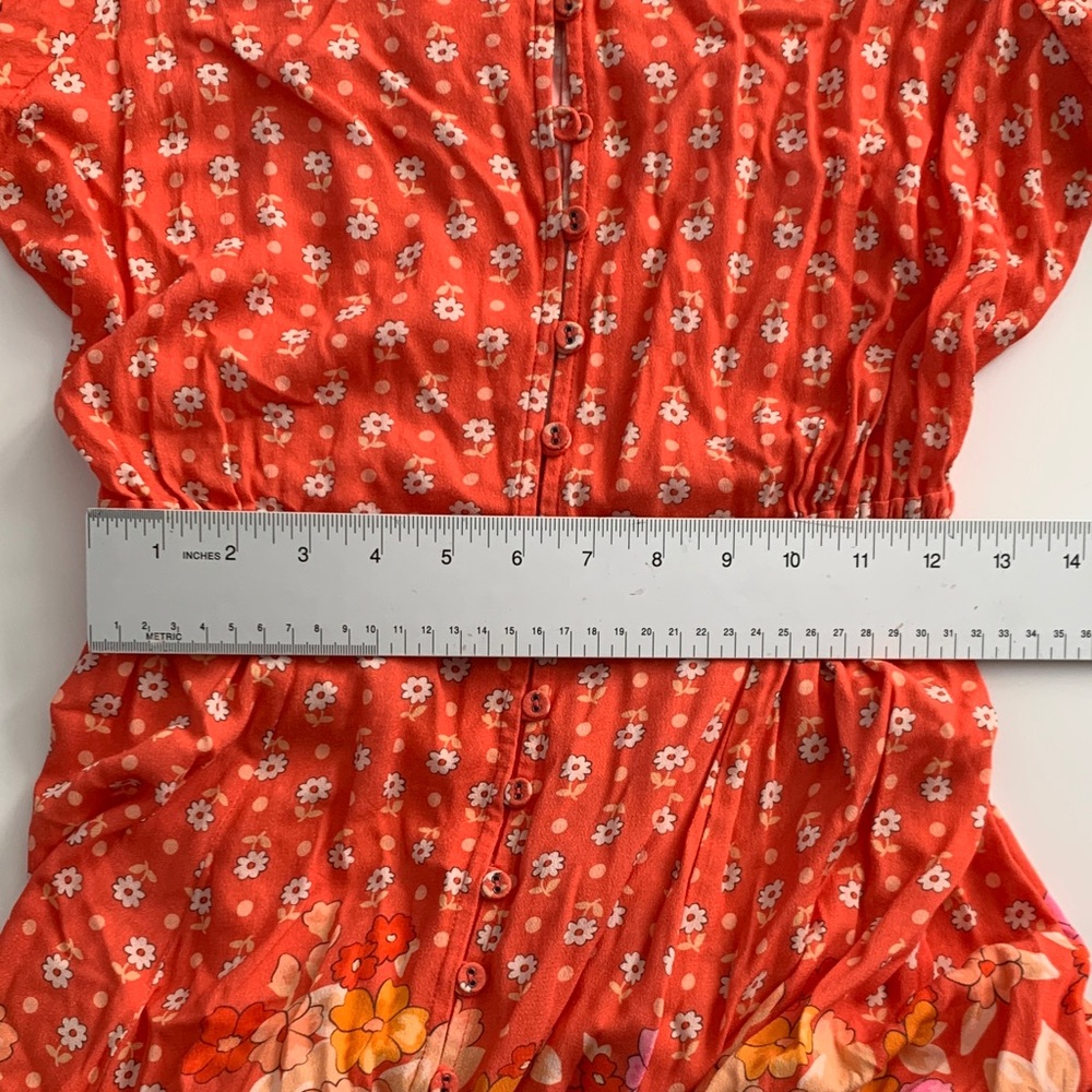 Spell Yellow Rose Gown Desert Rose Floral Button-Front Maxi Dress - Sz Small - Picture 13 of 13